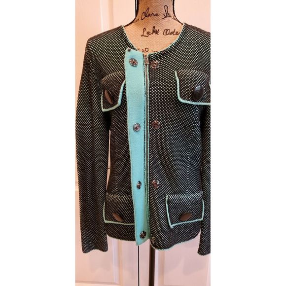 Carlisle  Knit Hidden Full Zip Jacket Card… - Picture 3 of 8